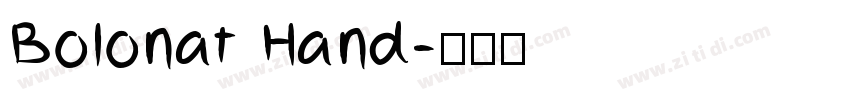 Bolonat Hand字体转换